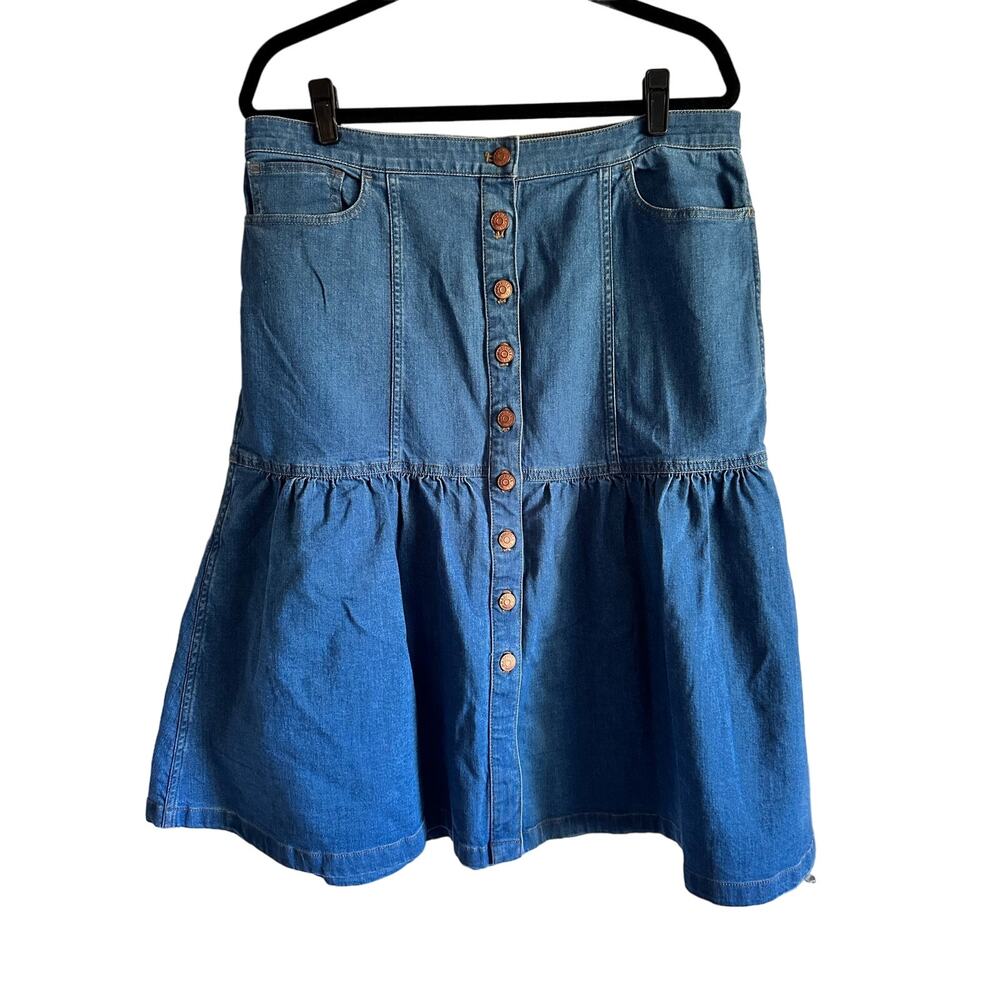 NWT Madewell Bayview Tiered Midi Skirt Size 32/14